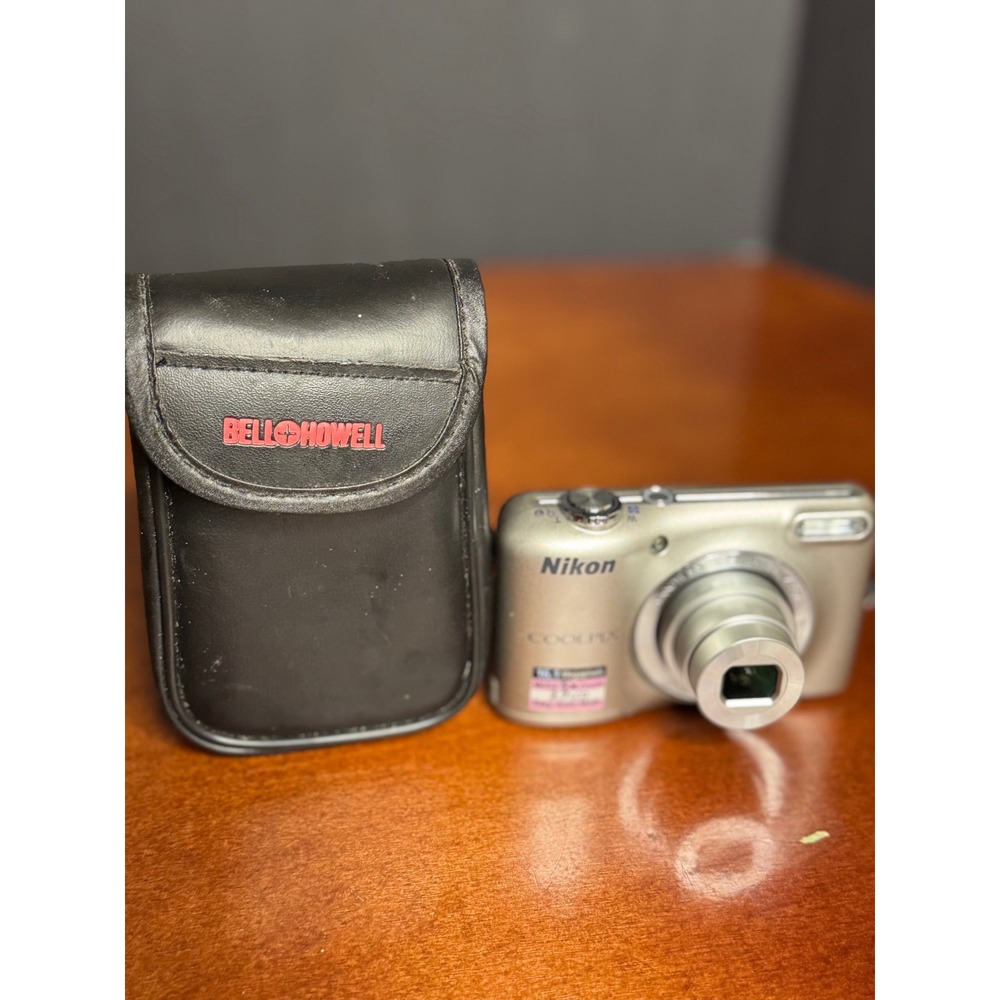 Nikon Coolpix L27 Silver 16.1MP Digital Camera 5x Zoom Bundle with 8GB SD Case